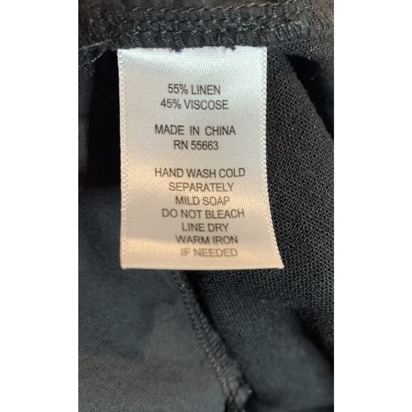 Cynthia Rowley Women's black dress sleeveless linen blend midi length size 1X - Picture 5 of 5